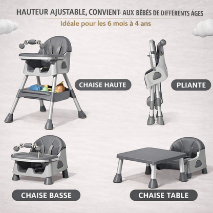 Chaise Haute Bébé Pliable (6+ Mois)