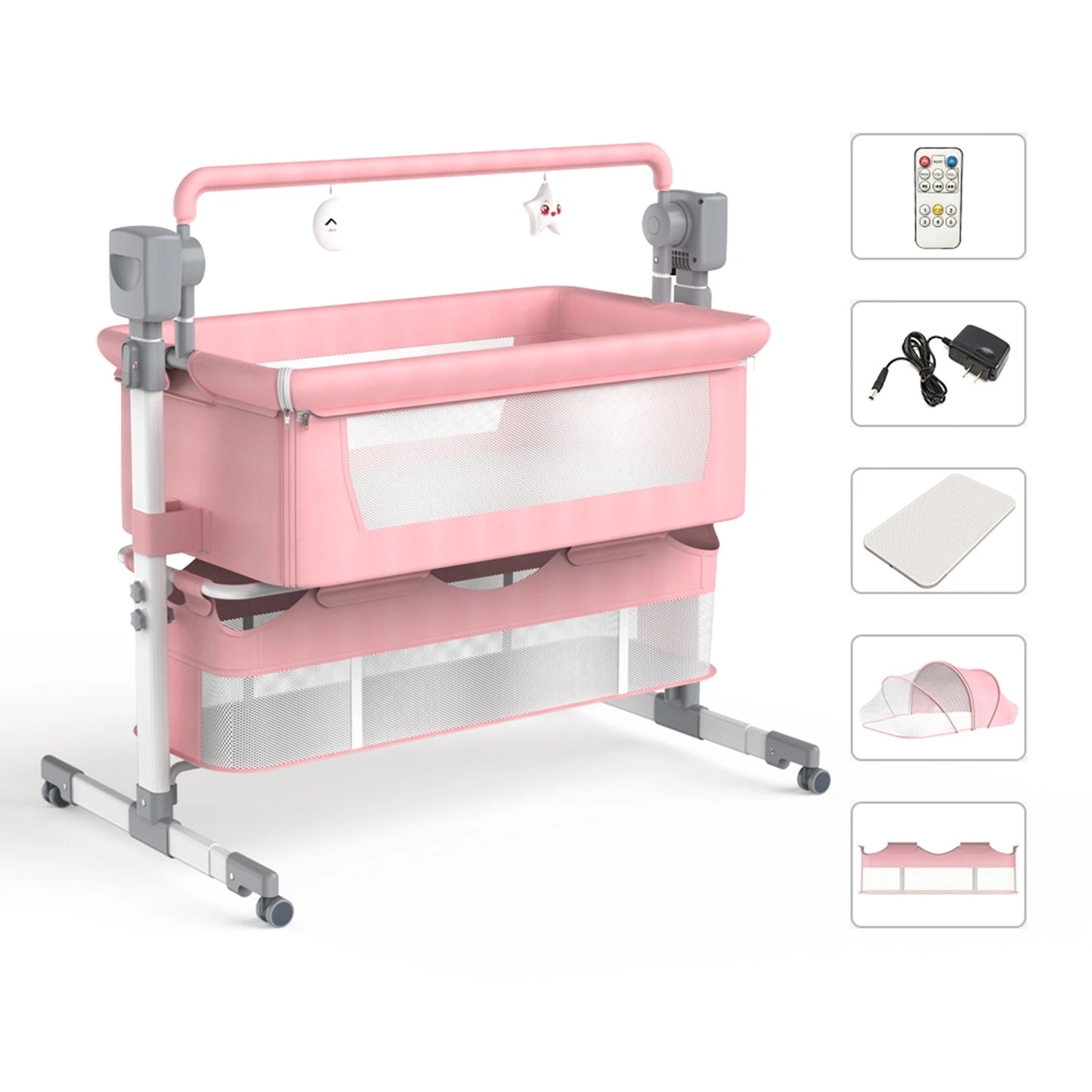 Berceau Bébé Électrique Automatique avec Télécommande 👶🛏️