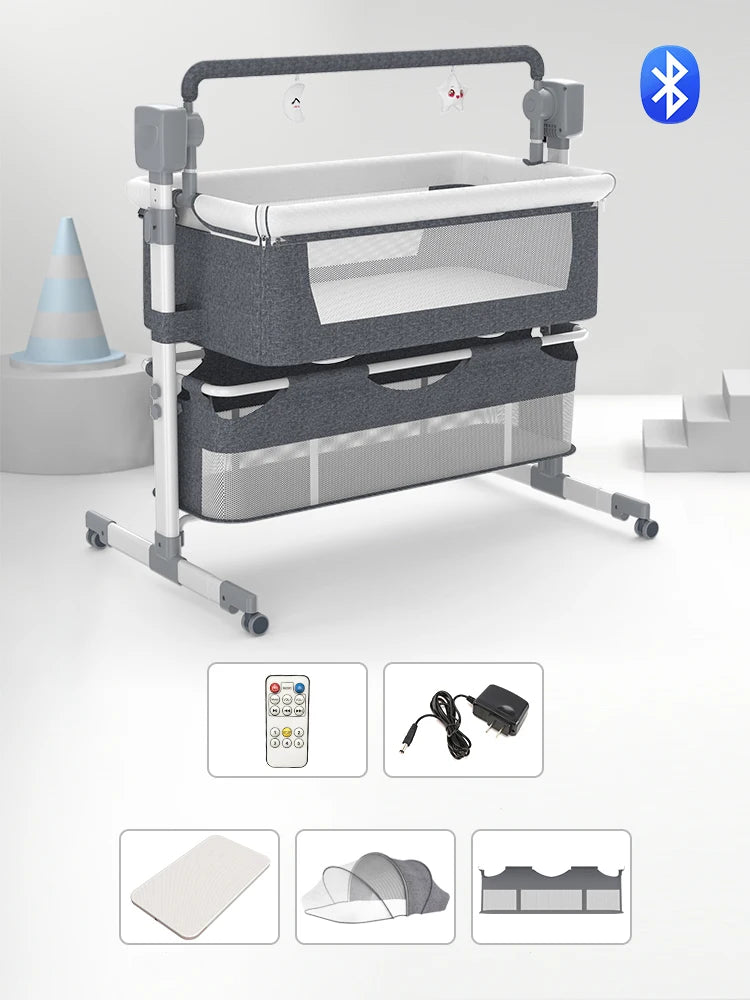 Berceau Bébé Électrique Automatique avec Télécommande 👶🛏️